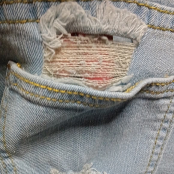 🦋 Denim Ripped Distressed Shorts Size M - Picture 8 of 12